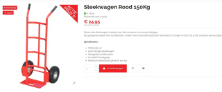 Steekwagen 150Kg - voor €24,95 bij Itek-webwinkel