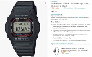 Casio G-Shock GW-M5610U-1ER Herenhorloge voor €103,70 bij Amazon