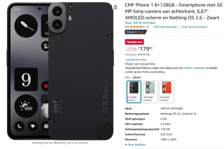 CMF Phone 1 8+128GB - Smartphone met 50 MP Sony-camera voor €179,90 bij Amazon