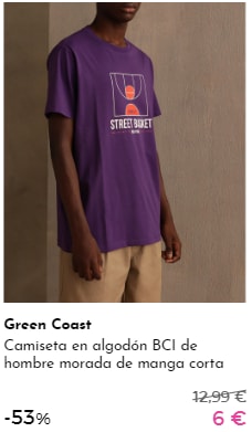 Camisetas Green Coast y Fórmula Joven por 6€