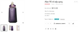 Perfume Alien 90ml por $915 en Universo de Fragancias