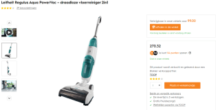 Leifheit Regulus Aqua PowerVac 2 in 1 vloerreiniger voor €99 bij Blokker