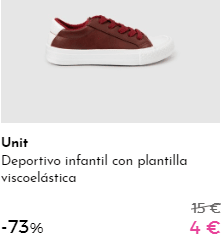 Calzado infantil UNIT por 4€