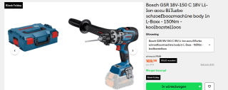 Bosch Blauw GSR 18V-150 C Professional voor €169,99 bij Gereedschapcentrum