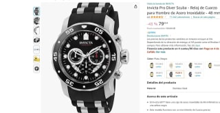 reloj marca Invicta Pro Diver 22971 silicona por 75€