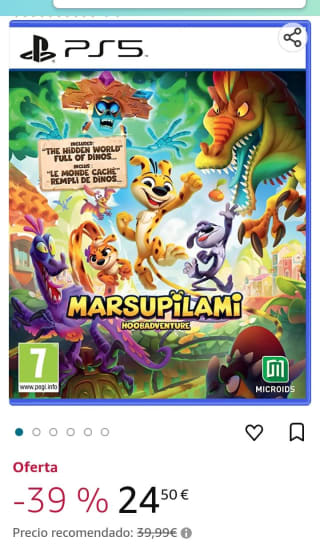 Marsupilami Hoobadventure PS5 por 24,50€.