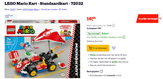 LEGO Super Mario Mario Kart™ – Standaardkart voor €16,99 bij Bol