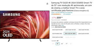 Samsung TV OLED 4K 2024 55S85D 55 inch - 139 cm Smart TV voor €899,99 bij Amazon