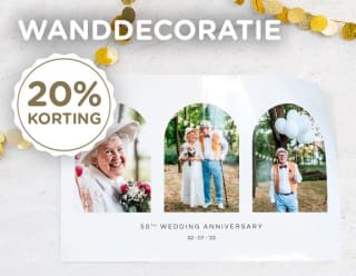 20% korting op alle wanddecoratie bij Smartphoto