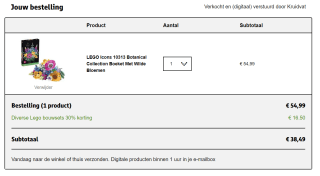 LEGO Icons Wilde Bloemen Boeket - 10313 voor €38,49 bij Kruidvat