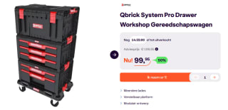 Qbrick SYSTEM PRO Drawer Workshop Set voor €99,95 bij Ibood