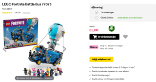 LEGO Fortnite - Battle Bus voor €85 bij Intertoys