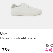 Calzado infantil UNIT por 4€