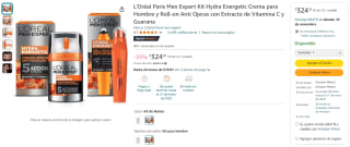 L'Oréal Paris Men Expert Kit Hydra Energetic Crema por $324 | Descuento Amazon