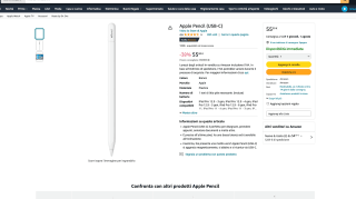 Apple Pencil USB-C por tan solo 55€