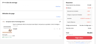 Xiaomi calentador eléctrico de placa base Mijia E Por 90,60€