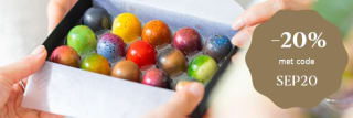 20% korting op je bestelling bij Chocoladebezorgd