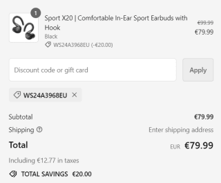 Anker Soundcore Sport X20 draadloze bluetooth oordopjes voor€79,99