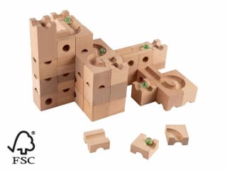 Pista de canicas De madera de haya europea. por 19,99€