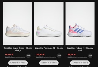 Ofertas hasta 70% + 10€ EXTRA en tus compras Adidas calzado y ropa