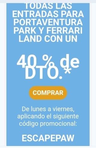 -40% Entradas y -20% Entradas+Hotel en PortAventura PortAventura Park.