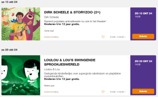 Gratis activiteiten en gratis toegang tot theater voor kinderen tijdens Nationaal Theater Weekend 23 t/m 30 oktober