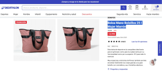 Bolsa Mano Bolsillos 25 l Mujer color rosa topopor 12,99€