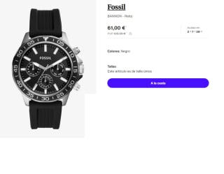 Reloj FOSSIL multifunción Bannon por 61€