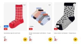 Diverse sokken vanaf €1 bij de Hema