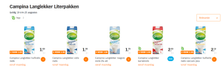 Campina Langlekker Literpakken 3 stuks voor €3 bij de AH