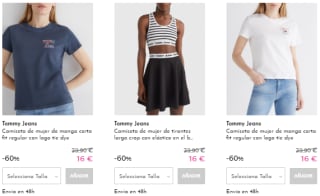 Tommy Jeans - Camisetas mujer por 16€