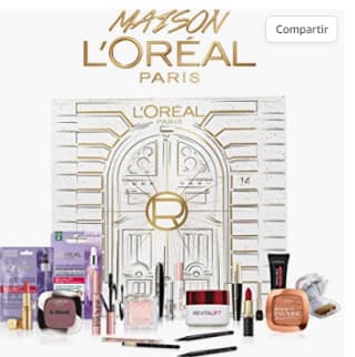 L'Oréal París ,Calendario de Adviento de Maquillaje 2022 con 24 Productos por 67.99€
