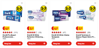 Oral-B Pro-Expert Professionele Bescherming tandpasta 2+3 gratis bij Kruidvat