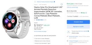 Smartwatch Haylou Solar Pro por $593 en Mercado Libre