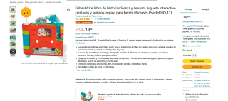 Juguete interactivo Libro de historias Sienta y Levanta para bebés Fisher-Price por 19,48€