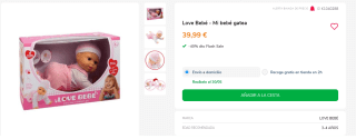 Muñeco Love Bebé - Mi bebé gatea por 23.99€