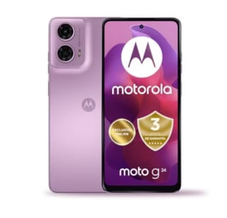Motorola Moto G24 4GB 128GB HD+ 6,56" 90 Hz Cámara Dual 50 MP + 2MP Android 14 5000 mAh TurboPower 15W con funda y cargador por solo 84,50€