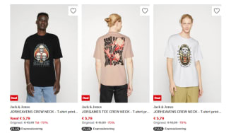 Diverse Jack & Jones Jorgames en Jorheavens shirts voor €5,79 bij Zalando