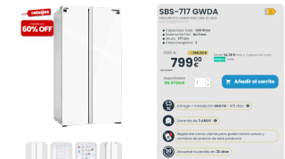 Frigorífico Side by Side De Cristal Infiniton SBS-717GWDA F por 799€