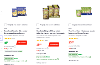 Tot 50% korting op artikelen uit je voorraadkast