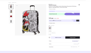 Maleta American Tourister mediana Wavebreaker Disney Spin por 93€