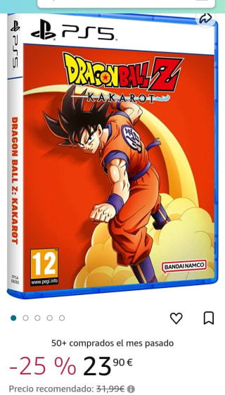 Dragon Ball Z: Kakarot PS5 por 20,65€.