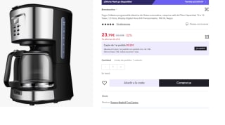 Fagor WakeUp Cafetera de Goteo 1.5L 900W por 23.79€ (Cuenta Nueva 14.27€)