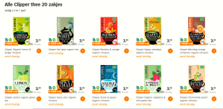 Alle Clipper thee 20 zakjes -2 stuks - voor €4 bij de AH