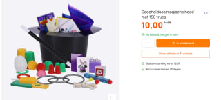 Goocheldoos magische hoed met 150 trucs voor €10 bij Top1toys