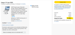 Soporte para Ordenador Portátil de 10'' a 16'' por 17,99€