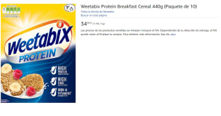 10 Paquetes de 44o grs de WEETABIX Protein Crunch cereales crujientes sabor chocolate por 34€