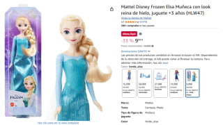 Mattel Disney Frozen Elsa Muñeca con look reina de hielo por 9,99€