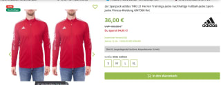 2x adidas TIRO 21 voetbal Trainingsjas voor €36 bij Outlet46