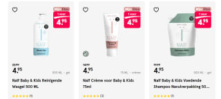 Alle Naïf producten voor €4,95 bij de Etos